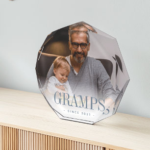 Gramps Grandpa Year Established Photo Block