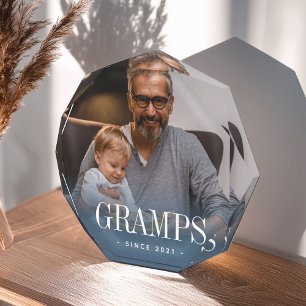 Gramps Grandpa Year Established Photo Block