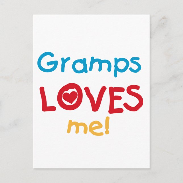 Gramps Loves Me T-shirts and Gifts Postcard (Front)