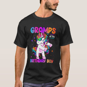 Gramps of the Birthday Boy Dabbing Unicorn Party 1 T-Shirt
