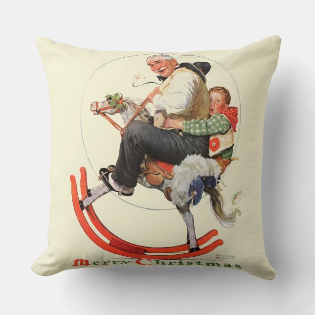 Gramps on Rocking Horse Cushion (Front)