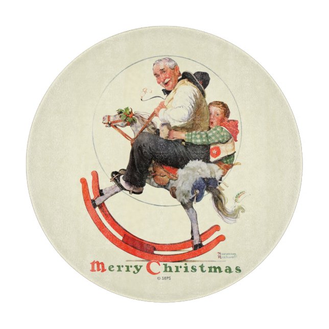 Gramps on Rocking Horse Cutting Board (Front)