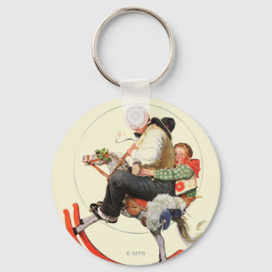 Gramps on Rocking Horse Key Ring