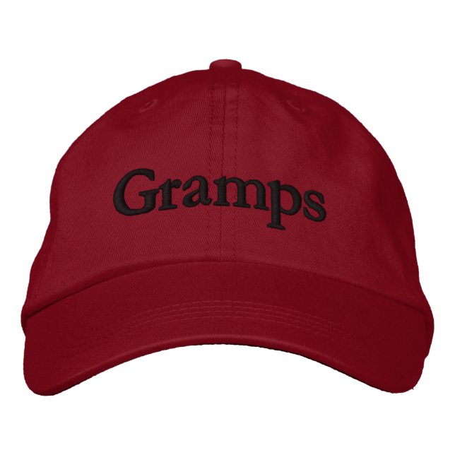 Gramps Personalised Embroidered Baseball Cap / Hat (Front)