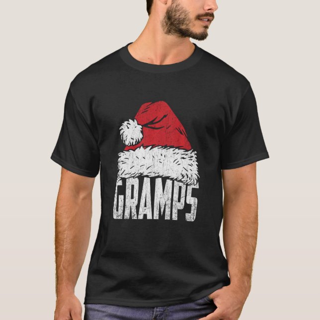 Gramps Santa Hat Christmas Family Matching Pyjamas T-Shirt (Front)