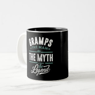 Gramps The Man The Myth The Legend Two-Tone Coffee Mug