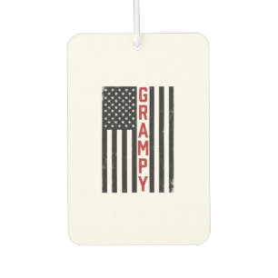 Grampy American Flag Patriotic Vintage Vector Desi Car Air Freshener