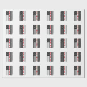 Grampy American Flag Patriotic Vintage Vector Desi Wrapping Paper