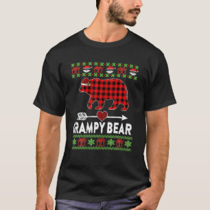 Grampy Bear Santa Red Plaid Family Pyjamas For T-Shirt