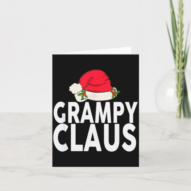 Grampy Claus Christmas Family Group Matching Pajam Card (Front)