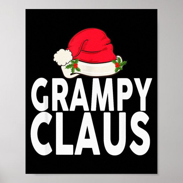 Grampy Claus Christmas Family Group Matching Pajam Poster (Front)
