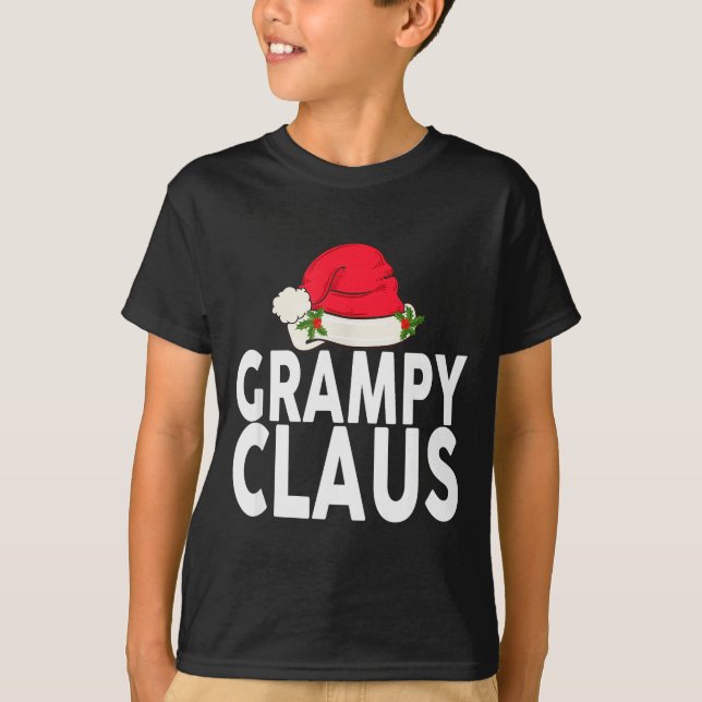 Grampy Claus Christmas Family Group Matching Pajam T-Shirt (Front)