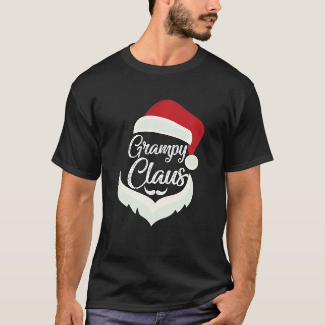 Grampy Claus Christmas Funny Pajamas Santa Costume T-Shirt (Front)