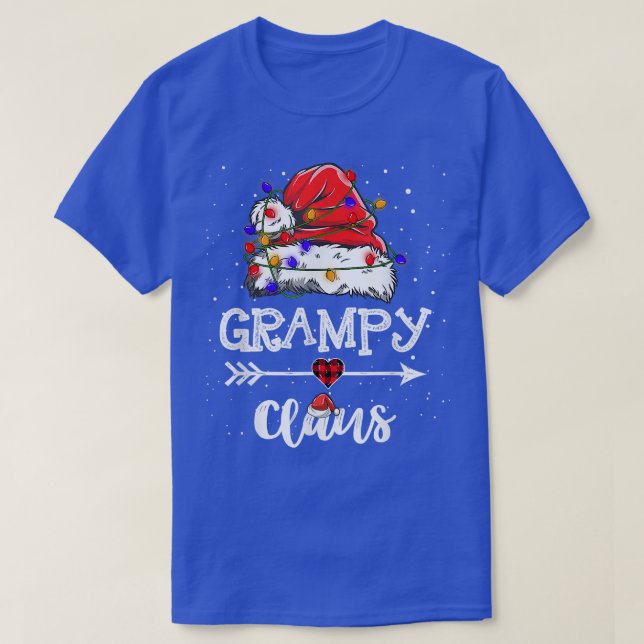Grampy Claus Christmas Light Pajama Family Matchin T-Shirt (Design Front)