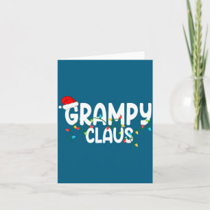 Grampy Claus Santa Christmas Lights Faith Design Card