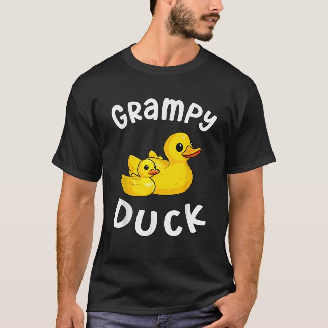 Grampy Duck Birthday Rubber Duck Kids Family Match T-Shirt (Front)