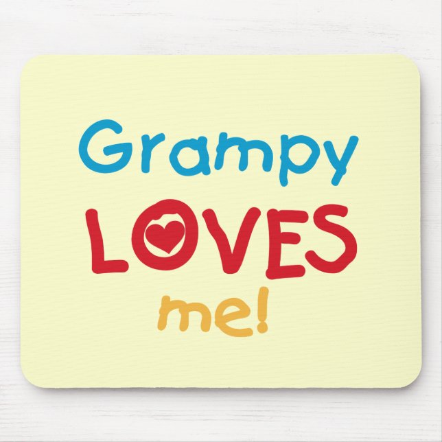 Grampy Loves Me T-shirts and Gifts Mouse Pad (Front)