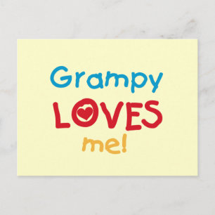 Grampy Loves Me T-shirts and Gifts Postcard