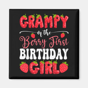 Grampy of Berry First Birthday Girl Strawberry 1st Magnet