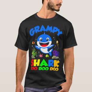 Grampy Of The Baby Shark Birthday Grampy Shark  T-Shirt