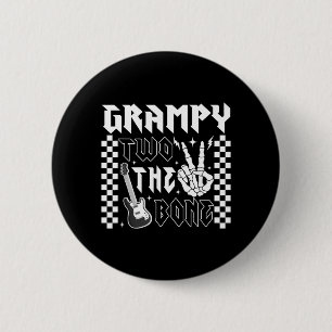 Grampy Of The Bad Two The Bone Birthday 2 Years 6 Cm Round Badge