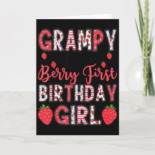 Grampy Of The Berry First Birthday Girl Strawberry Card