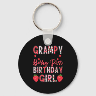 Grampy Of The Berry First Birthday Girl Strawberry Key Ring