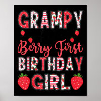 Grampy Of The Berry First Birthday Girl Strawberry