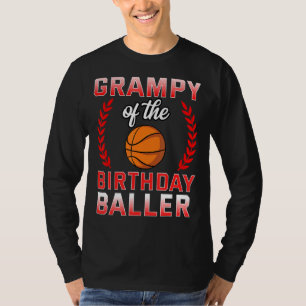 Grampy Of The Birthday Boy Basketball Bday Celebra T-Shirt
