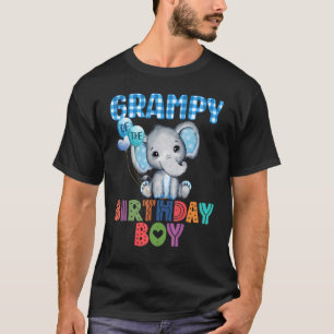 Grampy Of The Birthday Boy Elephant Family Elephan T-Shirt