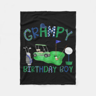 Grampy of The Birthday Boy Hole in One Golf Lover Fleece Blanket