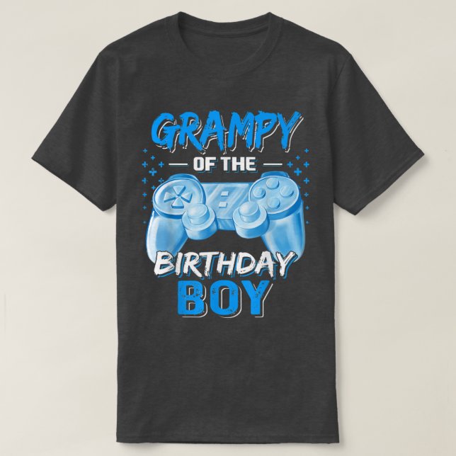 Grampy of the Birthday Boy Matching Video Game Bir T-Shirt (Design Front)