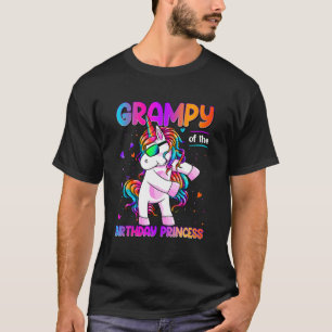 Grampy of the Birthday Princess Girl Dabbing Unico T-Shirt