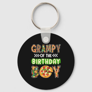 Grampy of the boy birthday boy pizza lover party key ring