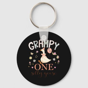 Grampy of The One Silly Goose 1st Birthday Girl Key Ring