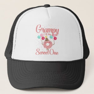 Grampy Of The Sweet One Family Matching 1st Trucker Hat