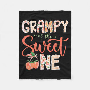 Grampy of The Sweet One Peach 1st Birthday Girl Fleece Blanket