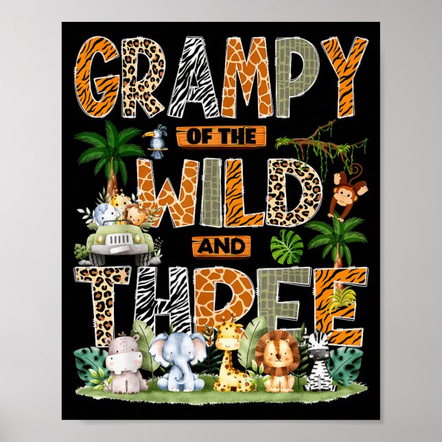 Grampy Of The Wild &amp; Three Zoo 3rd Birthday Sa Poster (Front)