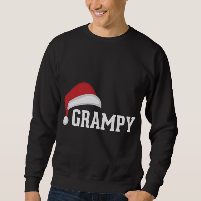 Grampy - Santa Hat Grandparent Christmas Holiday G Sweatshirt (Front)