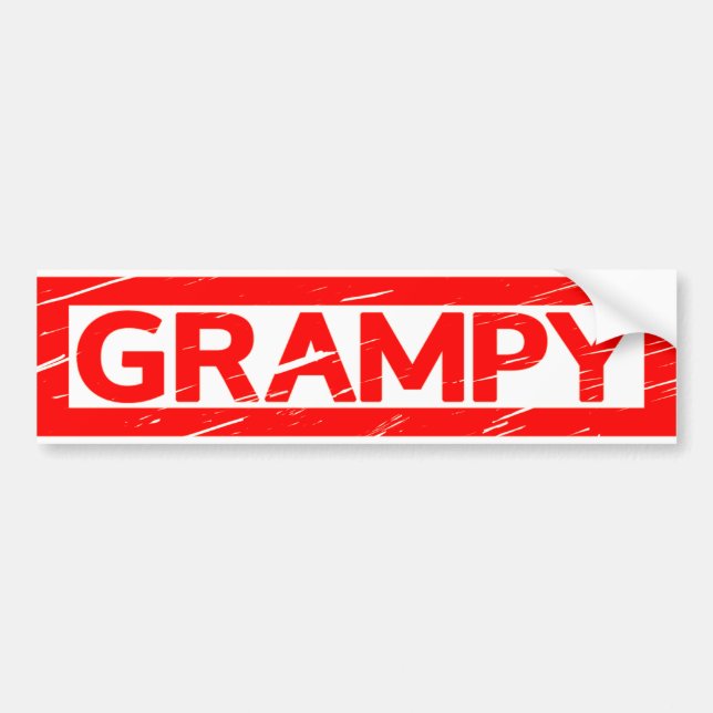Grampy Stamp Bumper Sticker (Front)
