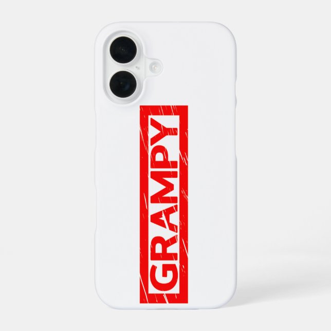 Grampy Stamp iPhone 16 Case (Back)