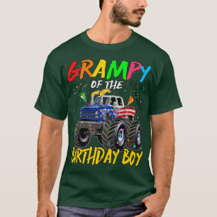 Grampy The Birthday Boy Monster Truck Birthday Par T-Shirt