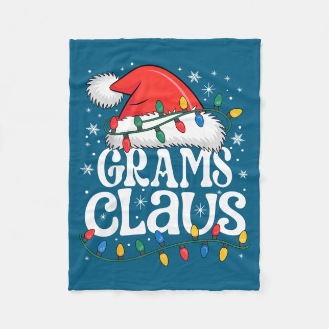 Grams Claus Funny Xmas Christmas Grandma Holiday S Fleece Blanket (Front)