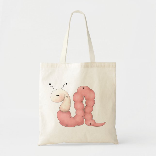 Gram's Garden · Pink Worm Tote Bag (Front)
