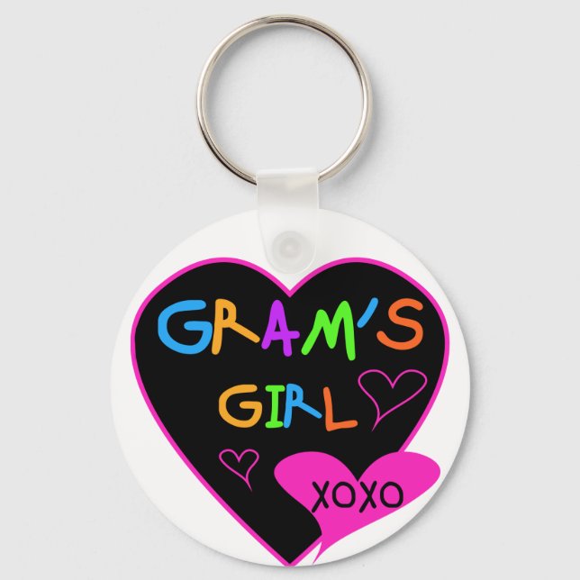 Gram's Girl Custom T-Shirts, Mugs, Buttons, Cases Key Ring (Front)