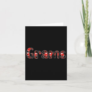 Grams Heart Red Buffalo Plaid For Women Grandma Ch Card