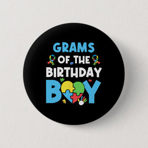 Grams Of The Birthday Boy Autism Awareness Puzzle 6 Cm Round Badge