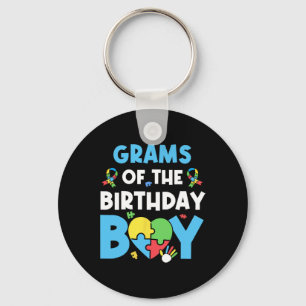 Grams Of The Birthday Boy Autism Awareness Puzzle Key Ring