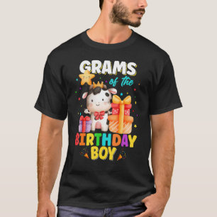 Grams Of The Birthday Boy Cow Farm Animals Family  T-Shirt