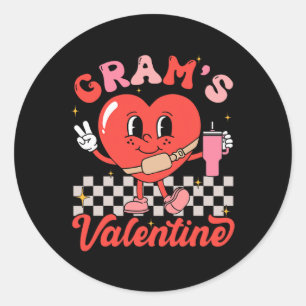 Gram's Valentine Boujee Happy Valentines Day Boy G Classic Round Sticker
